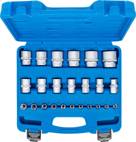 BGS Steckschlüssel-Einsatz-Satz Sechskant | Antriebe Innenvierkant 6,3 mm (1/4