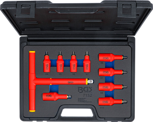 BGS VDE-Bit-Einsatz-Satz | Antrieb Innenvierkant 10 mm (3/8