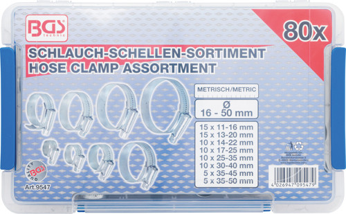 BGS Schlauch-Schellen Sortiment | 80-tlg.