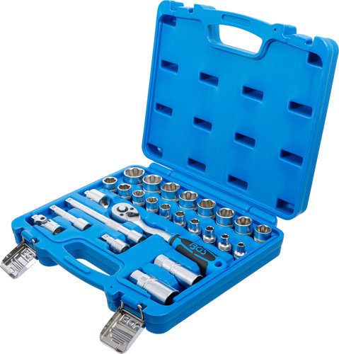 BGS Steckschlüssel-Satz Wellenprofil | Antrieb 10 mm (3/8