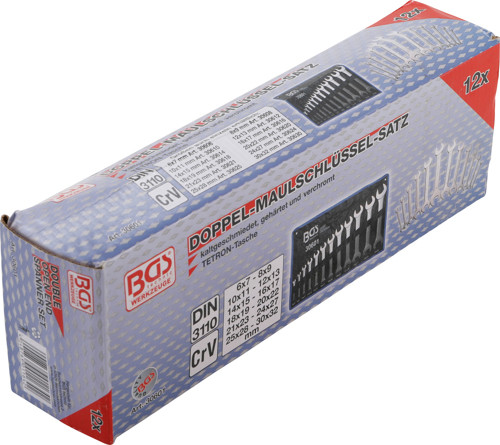 BGS Doppel-Maulschlüssel-Satz | SW 6 - 32 mm | 12-tlg.