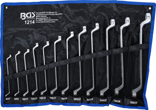 BGS Doppel-Ringschlüssel-Satz | gekröpft | SW 6 x 7 - 30 x 32 mm | 12-tlg.