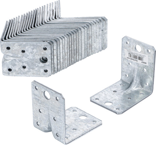 BGS Winkelverbinder | mit Sicke | 70 x 70 x 55 x 2,5 mm | Spar-Pack | 25 Stück