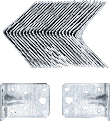 BGS Winkelverbinder | mit Sicke | 70 x 70 x 55 x 2,5 mm | Spar-Pack | 25 Stück