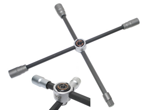 BGS Lkw-Radkreuz | faltbar | Vierkant | SW 24 x 27 x 32 x 20 mm (3/4