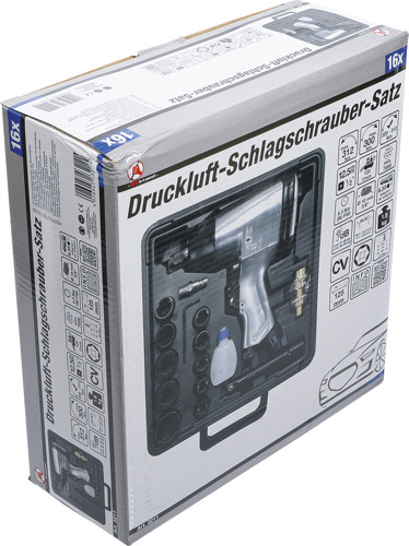 BGS Druckluft-Schlagschrauber mit Werkzeugsatz | 12,5 mm (1/2