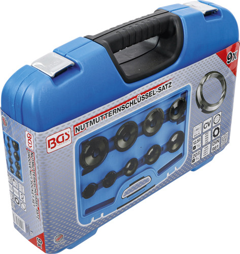 BGS Nutmutternschlüssel-Satz | Zapfen innen liegend | KM4 - KM12 | 9-tlg.