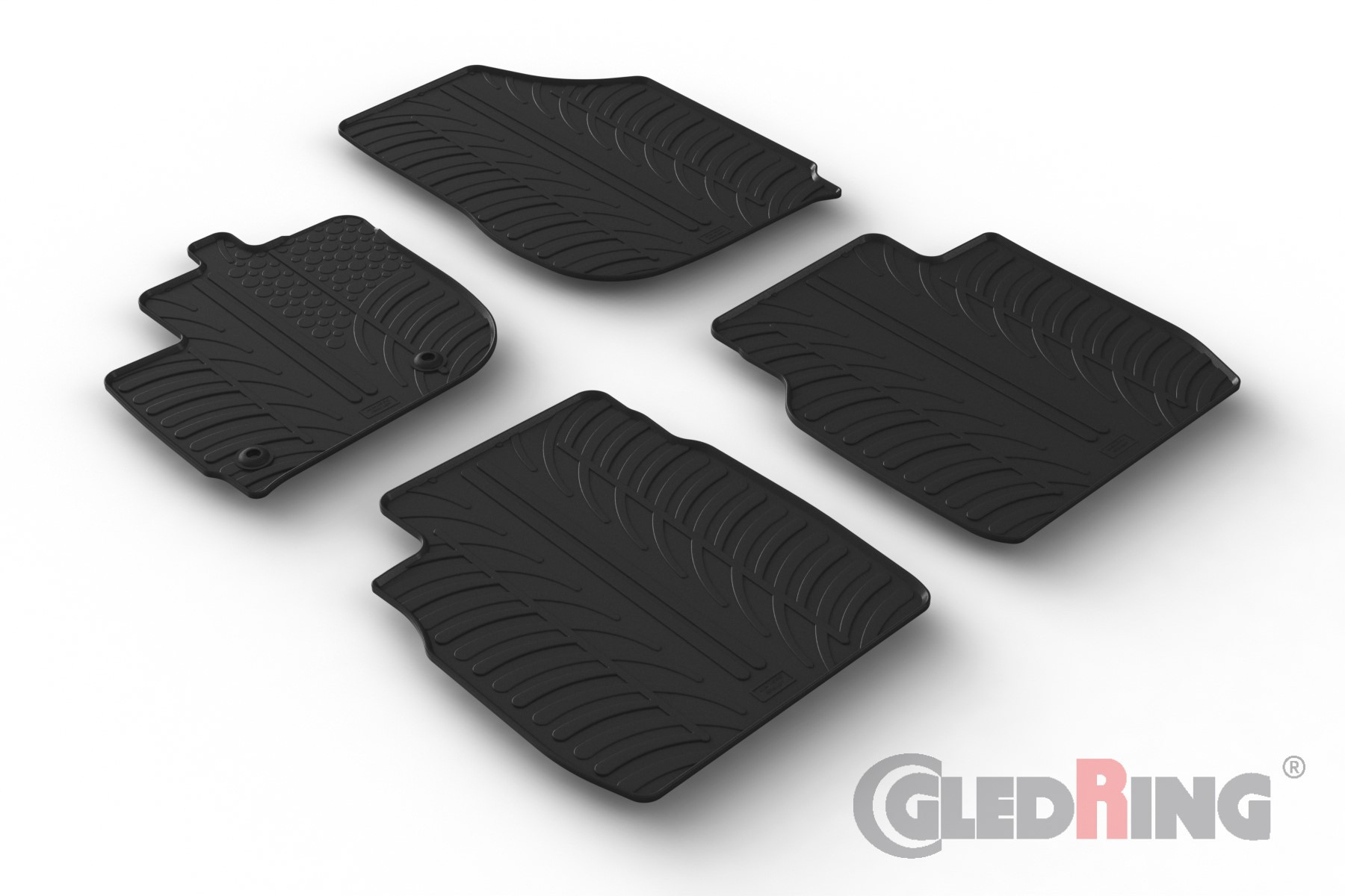 Original Gledring Passform Fußmatten Gummimatten 4 Tlg.+Fixing - HONDA Jazz / Crosstar 01.2021->