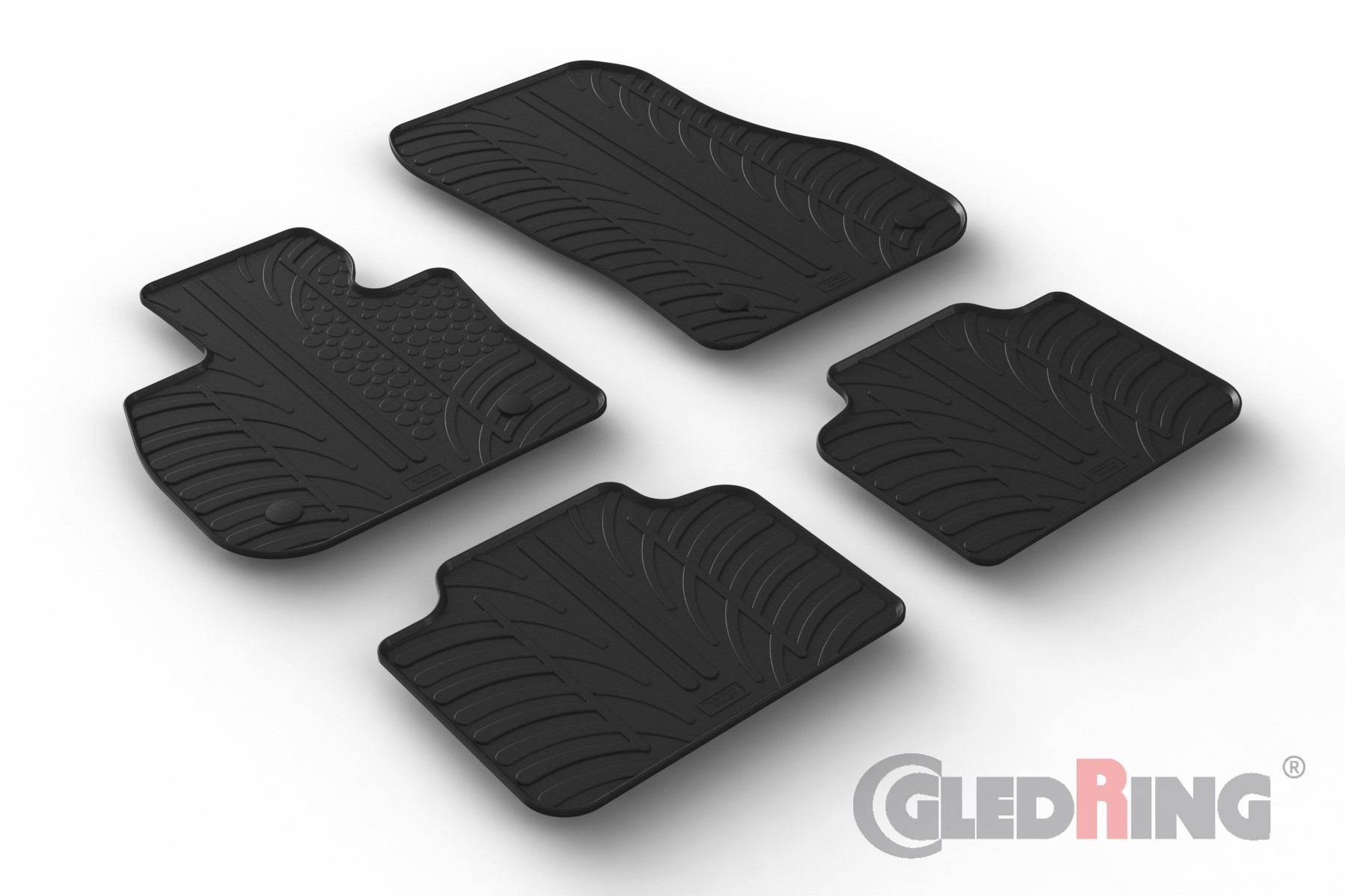 Original Gledring Passform Fußmatten Gummimatten 4 Tlg.+Fixing - BMW 2 Serie Active Tourer U06 10.2021-> ( Nicht für Hybrid)