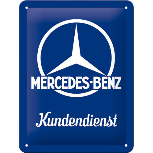 Mercedes Benz Kundendienst - Metallschild 15x20 cm