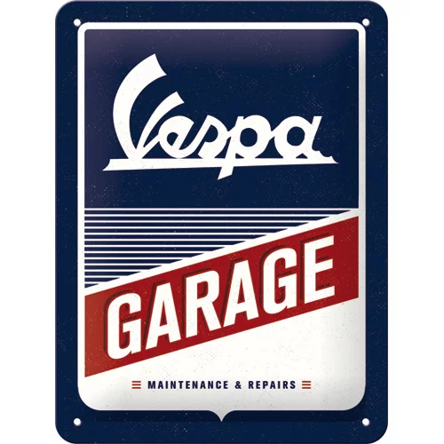 Vespa Garage - Metallschild 15x20 cm