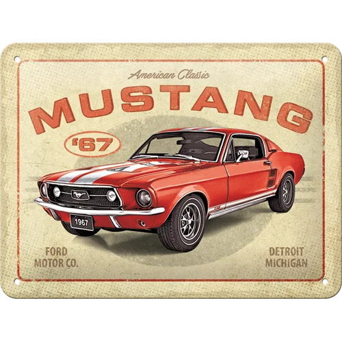 Mustang 67 - Metallschild 15x20 cm