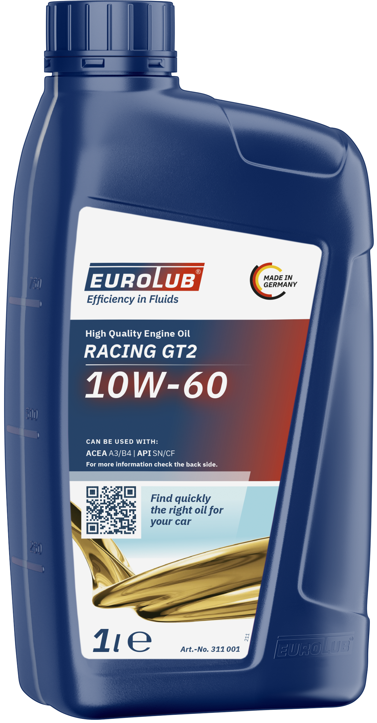Eurolub Racing GT2 10W-60 Motoröl 1l Flasche