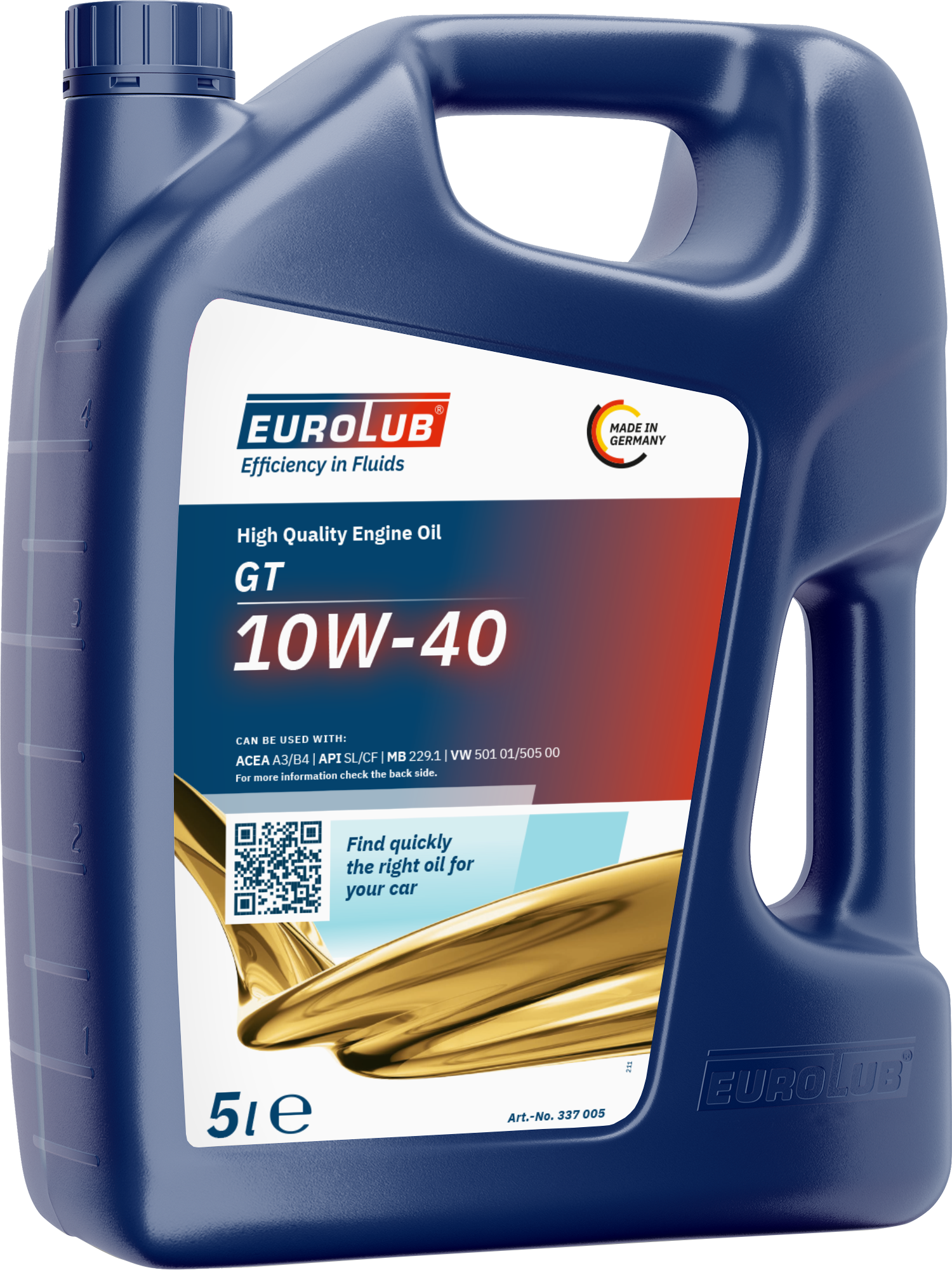 Eurolub GT 10W-40 Motoröl 5l Kanister