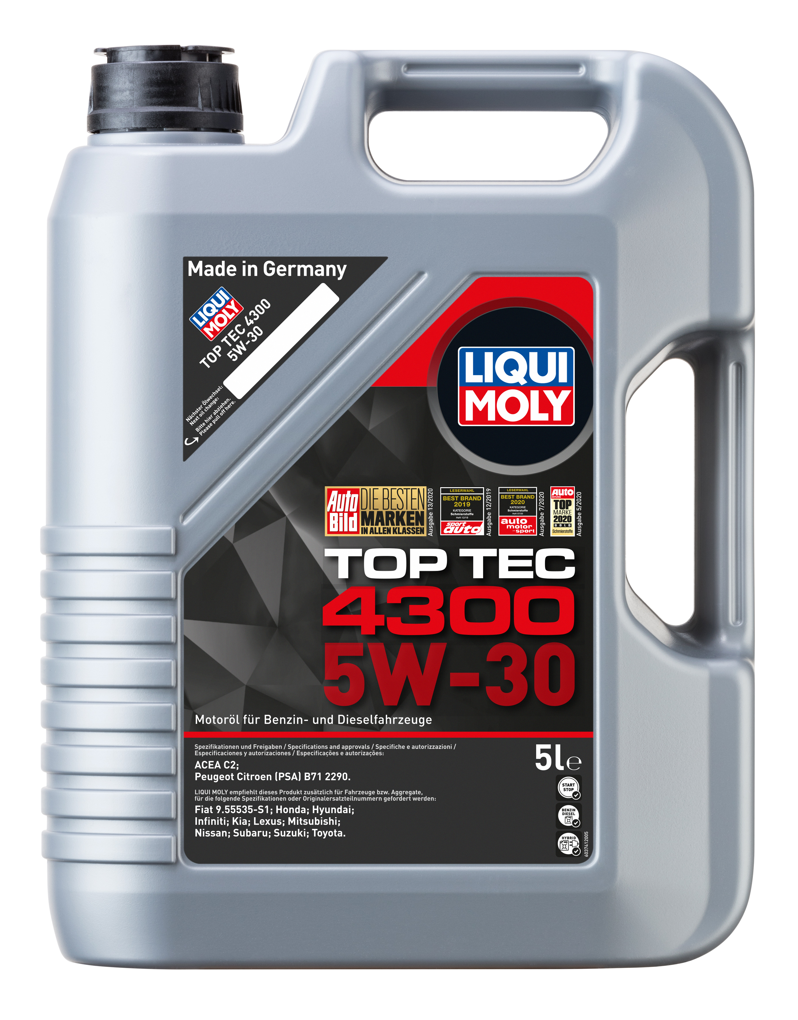 Liqui Moly 5W-30 Top Tec 4300 Motoröl 5l