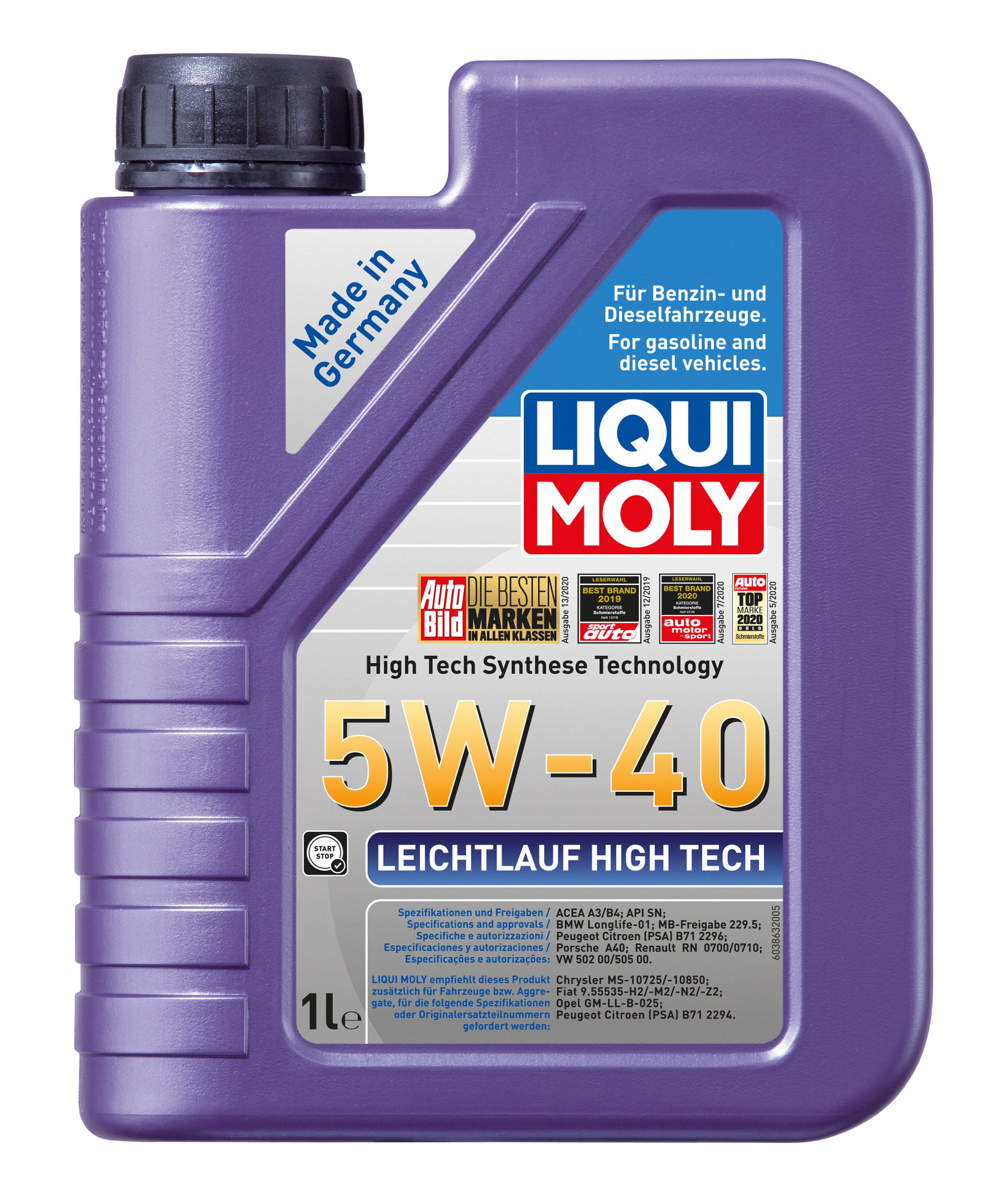 Liqui Moly Leichtlauf High Tech 5W-40 Motoröl 1l