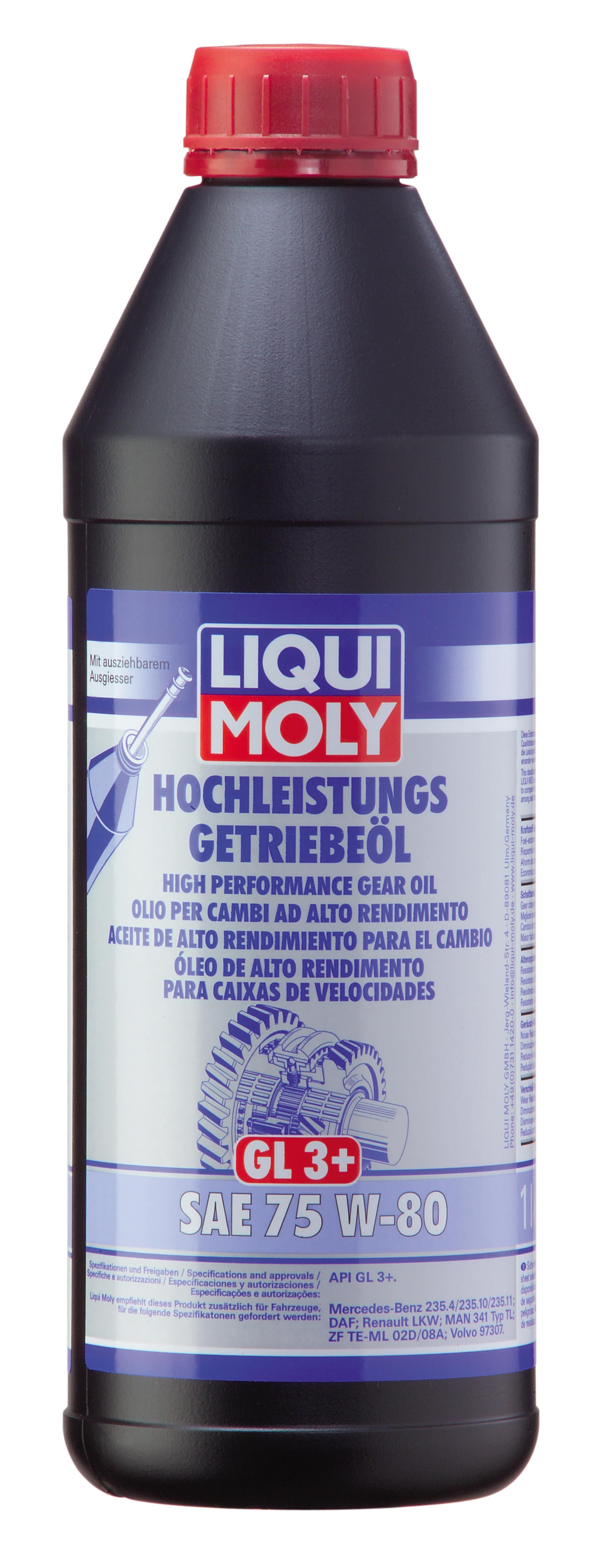 Liqui Moly 4427 Hochleistungs Getriebeöl GL3+ SAE 75W-80 1l
