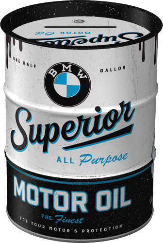 BMW  Superior Motor Oil  Spardose im Ölfass Design