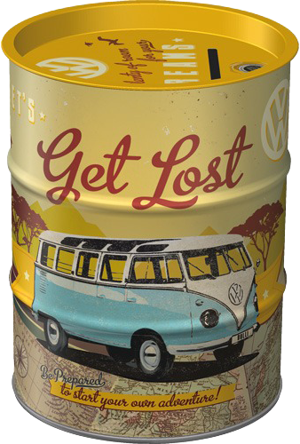 Volkswagen  Get Lost  Spardose im Ölfass Design