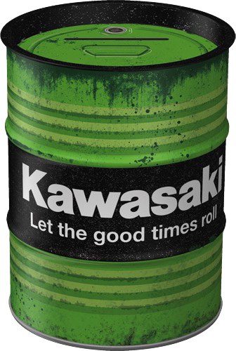Kawasaki  Spardose im Ölfass Design