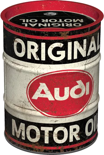 Audi  Original Motor Oil  Spardose im Ölfass Design