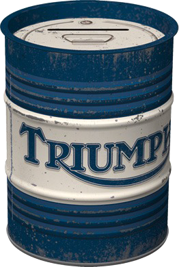 Triumph  Oil Barrel  Spardose im Ölfass Design