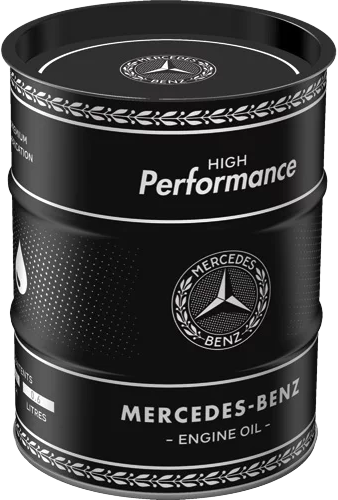Mercedes Benz - Engine Oil - Spardose im Ölfass Design