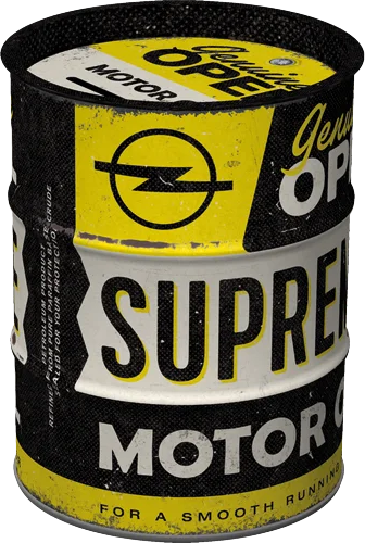 Opel - Supreme Motor Oil - Spardose im Ölfass Design