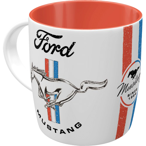 Ford Mustang  Horse & Stripes Logo  Kaffeetasse