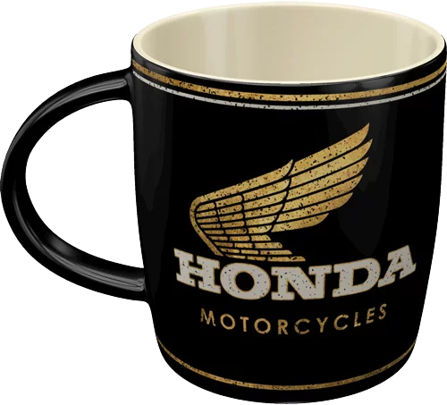 Honda Motorcycles  Logo Gold  Kaffeetasse