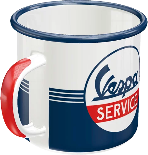 Vespa Service  Emaille Tasse Kaffeetasse