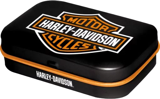 Harley Davidson - schwarz - Blechdose gefüllt mit Pfefferminz