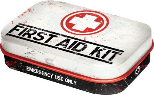 First Aid Kit - Blechdose gefüllt mit Pfefferminz