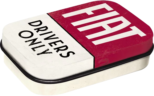 Fiat Drivers Only - Blechdose gefüllt mit Pfefferminz