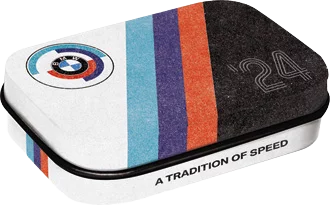 BMW - Tradition of Speed - Blechdose gefüllt mit Pfefferminz