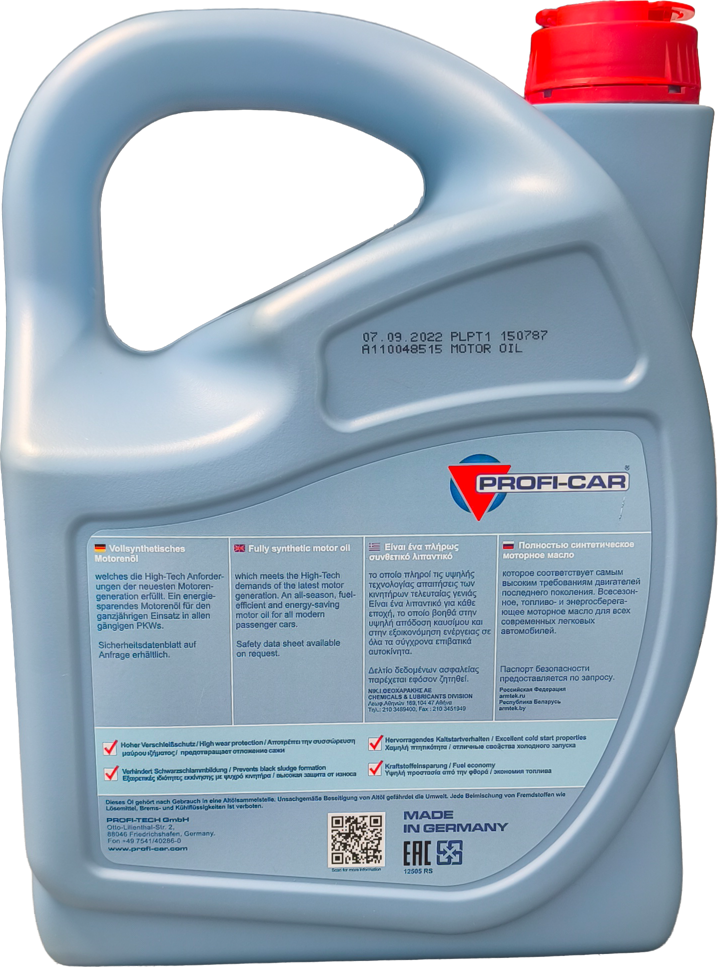PROFI-CAR Motoröl SYNTH-TECH FS SAE 5W-40 - 5 Liter Kanister