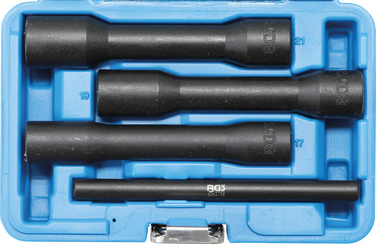 BGS Spiral-Profil-Steckschlüssel-Satz / Schraubenausdreher, tief | Antrieb Innenvierkant 12,5 mm (1/2