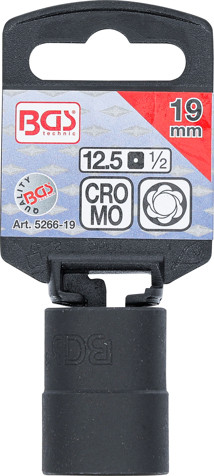 BGS Spiral-Profil-Steckschlüssel-Einsatz / Schraubenausdreher | Antrieb Innenvierkant 12,5 mm (1/2