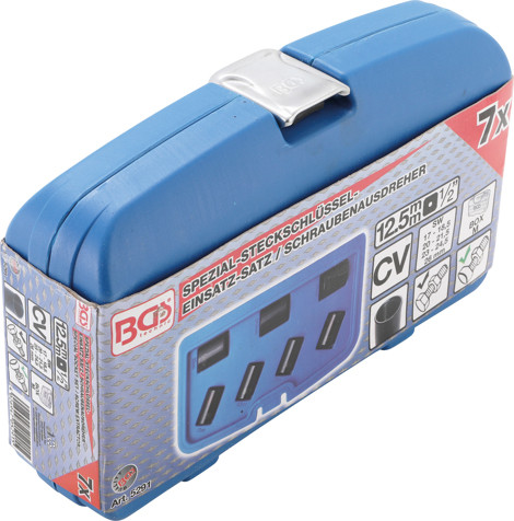 BGS Spiral-Profil-Steckschlüssel-Satz / Schraubenausdreher | Antrieb Innenvierkant 12,5 mm (1/2