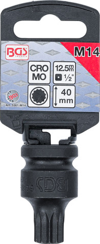 BGS Kraft-Bit-Einsatz | Antrieb Innenvierkant 12,5 mm (1/2