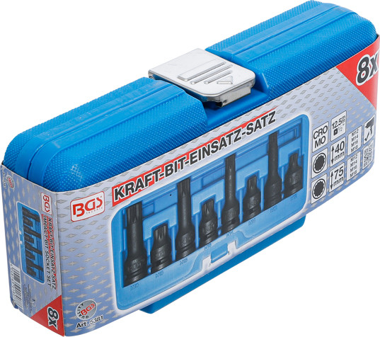 BGS Kraft-Bit-Einsatz-Satz | Antrieb Innenvierkant 12,5 mm (1/2