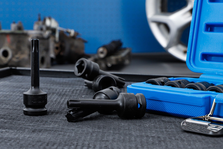 BGS Kraft-Bit-Einsatz-Satz | Antrieb Innenvierkant 12,5 mm (1/2