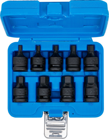 BGS Kraft-Bit-Einsatz-Satz | Antrieb Innenvierkant 12,5 mm (1/2
