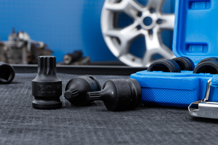 BGS Kraft-Bit-Einsatz-Satz | Antrieb Innenvierkant 12,5 mm (1/2