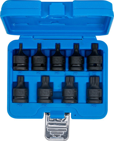 BGS Kraft-Bit-Einsatz-Satz | Antrieb Innenvierkant 12,5 mm (1/2
