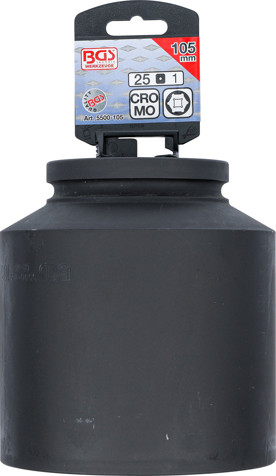 BGS Kraft-Steckschlüssel-Einsatz Sechskant, tief | Antrieb Innenvierkant 25 mm (1