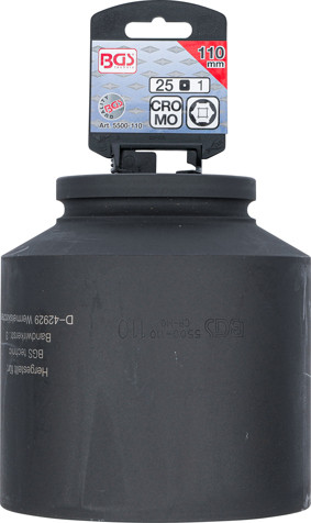 BGS Kraft-Steckschlüssel-Einsatz Sechskant, tief | Antrieb Innenvierkant 25 mm (1