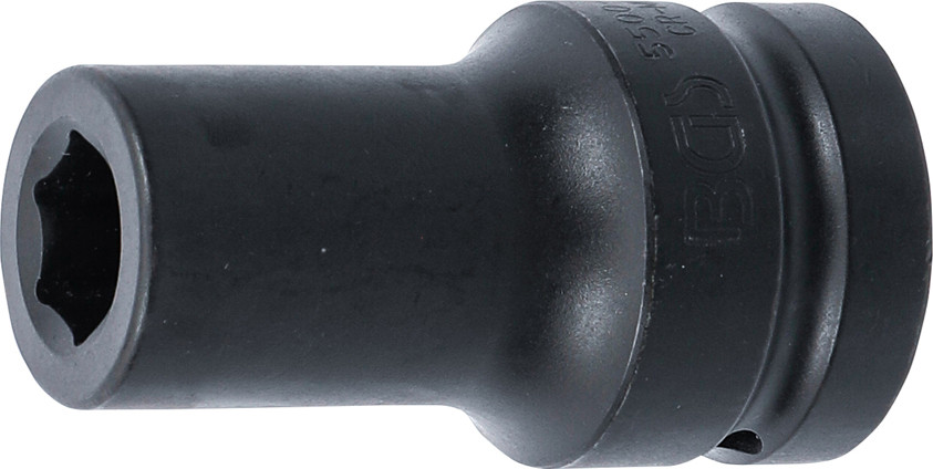 BGS Kraft-Steckschlüssel-Einsatz Sechskant, tief | Antrieb Innenvierkant 25 mm (1