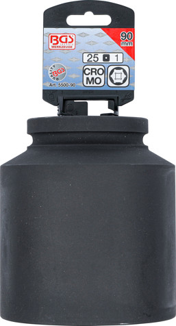 BGS Kraft-Steckschlüssel-Einsatz Sechskant, tief | Antrieb Innenvierkant 25 mm (1