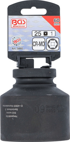 BGS Kraft-Steckschlüssel-Einsatz Sechskant | Antrieb Innenvierkant 25 mm (1